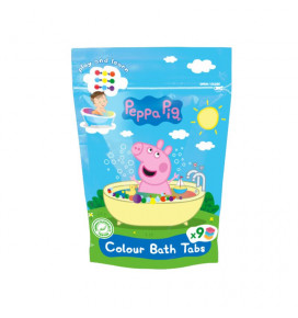 PEPPA PIG spalvotos vonios tabletės vaisų ir uogų aromato, 9 vnt x 16 g