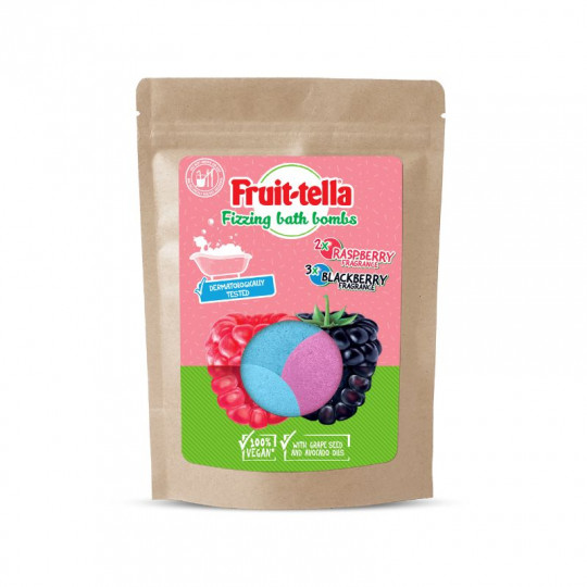 FRUITTELLA vonios burbulai gervuogių ir aviečių aromato, 5 vnt x 50 g