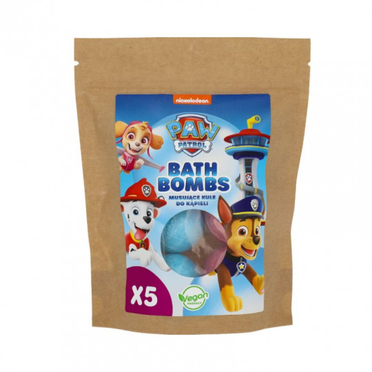 PAW PATROL vonios burbulai aviečių ir gervuogių aromato, 5 vnt x 50 g