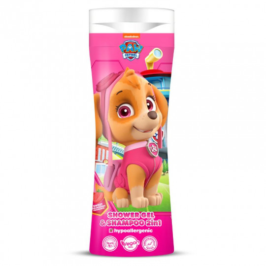 PAW PATROL dušo želė ir šampūnas braškių aromato 2in1, 300 ml