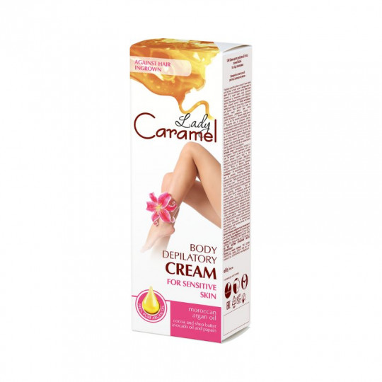 LADY CARAMEL depiliacinis kremas jautriai odai, 100 ml