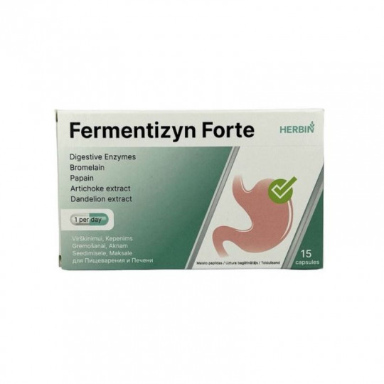 Fermentizyn Forte virškinimo fermentai15 kaps.( 1 dienoje)