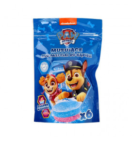 PAW PATROL spalvotos vonios tabletės vaisių aromato, 6 vnt x 20 g