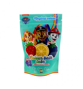 PAW PATROL spalvotos vonios tabletės gervuogių, pomelo, braškių aromato, 9 vnt x 16 g