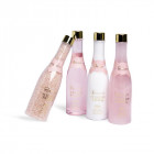 IDC INSTITUTE Scented Bath Rose vonios rinkinys Champagne, 4 poz.: vonios druska 300g, vonios putos 250 ml, kūno losjonas 250 ml, dušo želė 250 ml