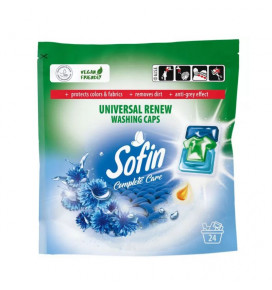 SOFIN skalbimo kapsulės Care Universal Renew, 24 vnt