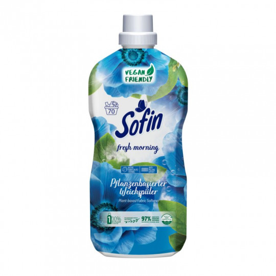 SOFIN audinių minkštiklis veganiškas su gaivos aromatu Fresh Morning 1,4 l