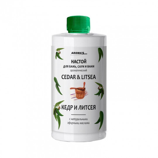 AROMA'SAULES užpilas aromatinis vonioms, pirtims ir saunoms Kedras ir Laurenis, 400 ml