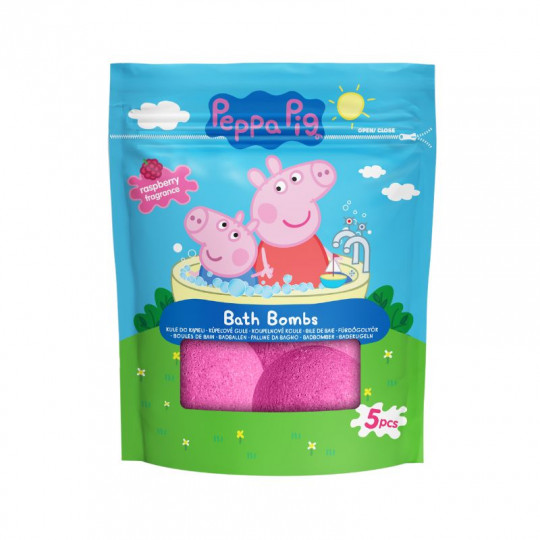 PEPPA PIG vonios burbulai aviečių aromato, 5vnt x 50 g