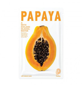 CNF Glacial Aqua lakštinė veido kaukė šveičiamoji su papajomis PAPAYA, 20 g