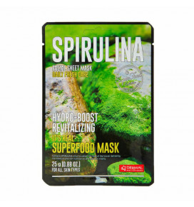 DERMAL Superfood lakštinė veido kaukė su spirulina, 25 g