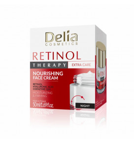 DELIA Retinol Therapy kremas veidui naktinis maitinamasis, 50 ml