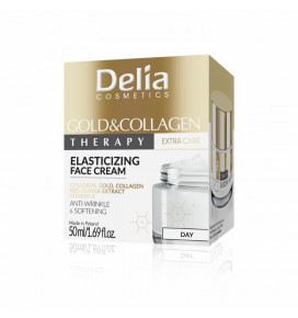 DELIA Gold & Collagen Therapy kremas veidui suteikiantis elastingumo, 50 ml