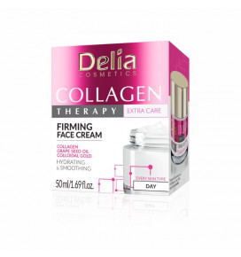 DELIA Colagen Therapy kremas veidui stangrinamasis, 50 ml