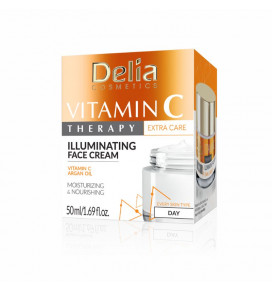 DELIA Vitamin C Therapy kremas veidui šviesinamasis, 50 ml