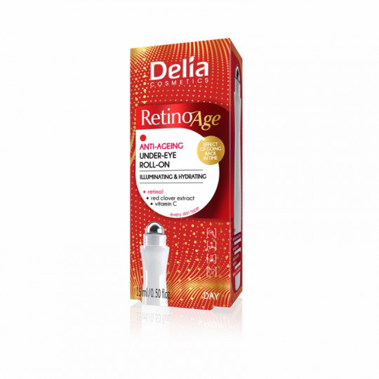 DELIA Retinoage kremas paakiams rutulinis stangrinamasis, 15 ml