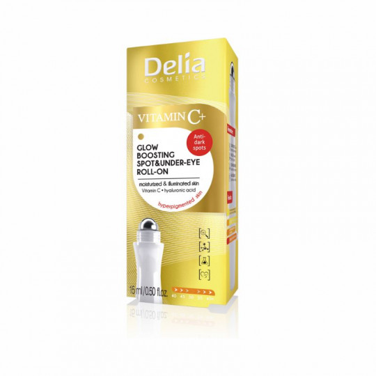 DELIA Vitamin C+ kremas paakiams rutulinis šviesinamasis, 15 ml