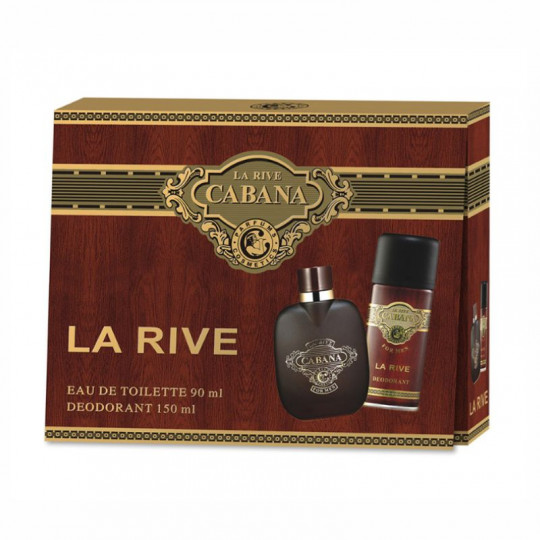 LA RIVE rinkinys vyrams CABANA (tualetinis vanduo 90 ml + dezodorantas 150 ml)