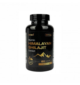 HIMALAYAN SHILAJIT (mumio) EXTRACT 60 kapsulių, 1dienoje ( 1 kapsulėje 500 mg išgryninto mumio ekstrakto) HERBIN