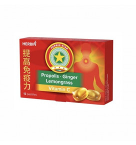 Herbin Star throat lozenges 12 lozenges. Propolis, ginger, vitamin C