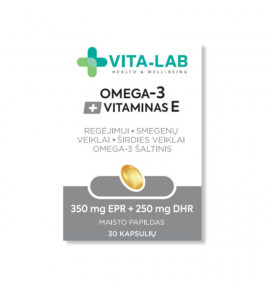 VITA-LAB maisto papildas Omega-3 + Vitaminas E, N30