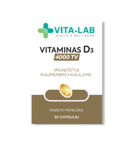 VITA-LAB maisto papildas Vitaminas D3 4000 TV, N30