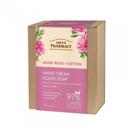 Green Pharmacy Musk rose and cotton hand care set