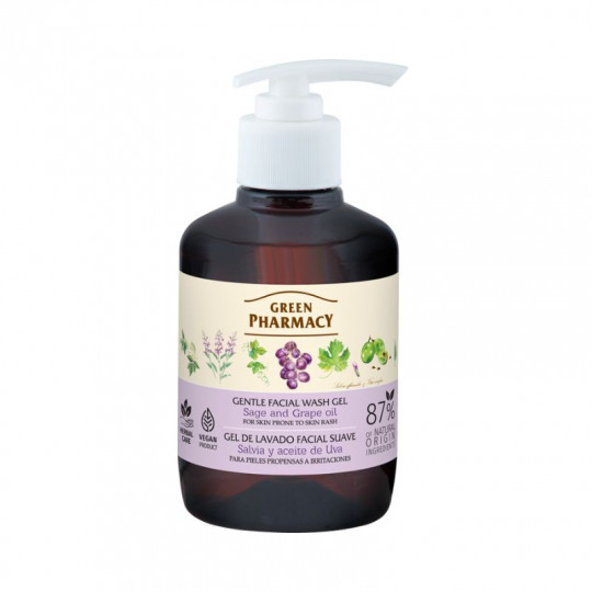 Green Pharmacy Gentle facial wash gel Sage and grape oil 270ml