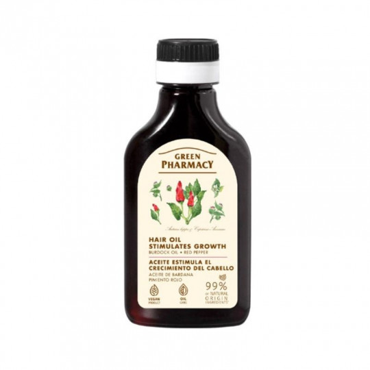 Green Pharmacy Burdock oil with Red pepper stimulates hair grown 100ml