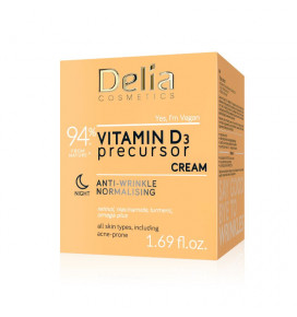 DELIA kremas veidui naktinis normalizuojantis Vitamin D3, 50 ml