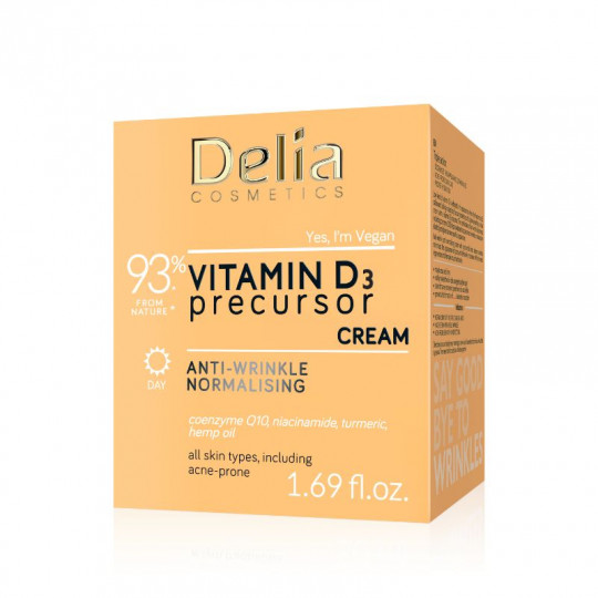 DELIA kremas veidui normalizuojantis Vitamin D3, 50 ml