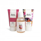 IDC INSTITUTE vonios rinkinys Beauty Flowers 3 pozicijos: 100 ml dušo gelis, 70 ml kūno losjonas, 70 ml šampūnas