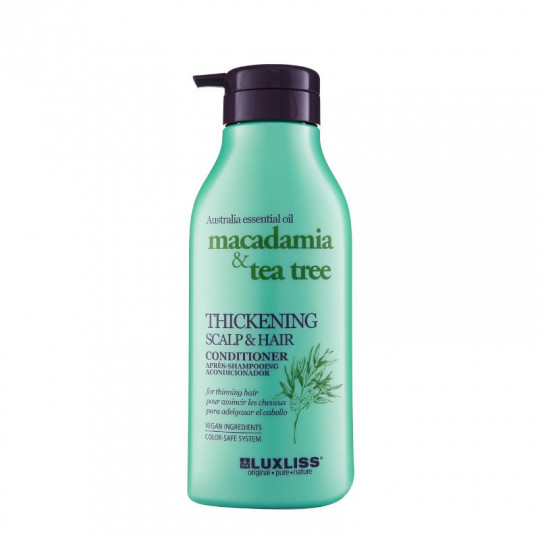 LUXLISS kondicionierius plaukų auginimą skatinantis Macadamia Oil & Tea Tree, 500 ml