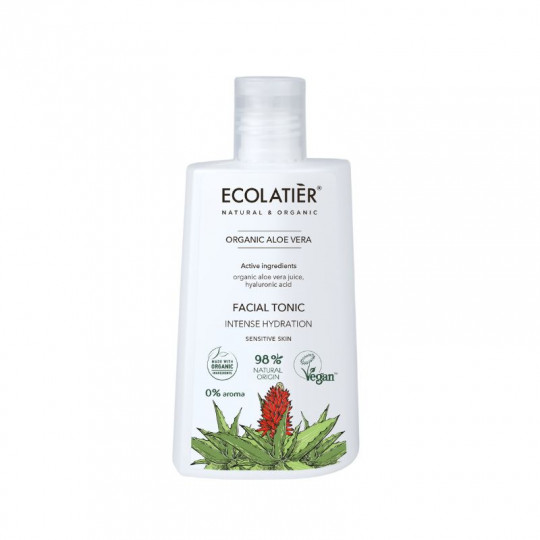 ECOLATIER veido tonikas intensyviai drėkinantis Organic Aloe Vera, 250 ml