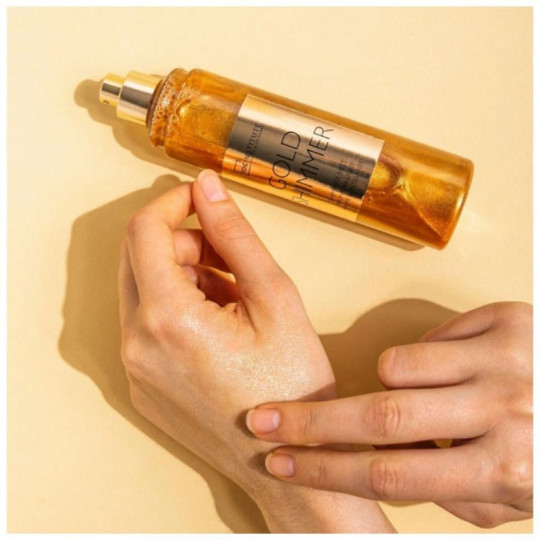IDC INSTITUTE kūno dulksna su auksiniu blizgesiu Gold Shimmer, 150 ml