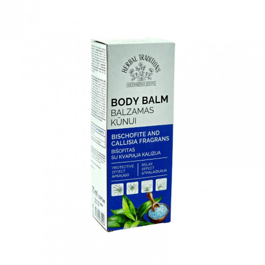HERBAL TRADITIONS balzamas kūnui Bišofitas su kvapiąja kalizija, 75 ml