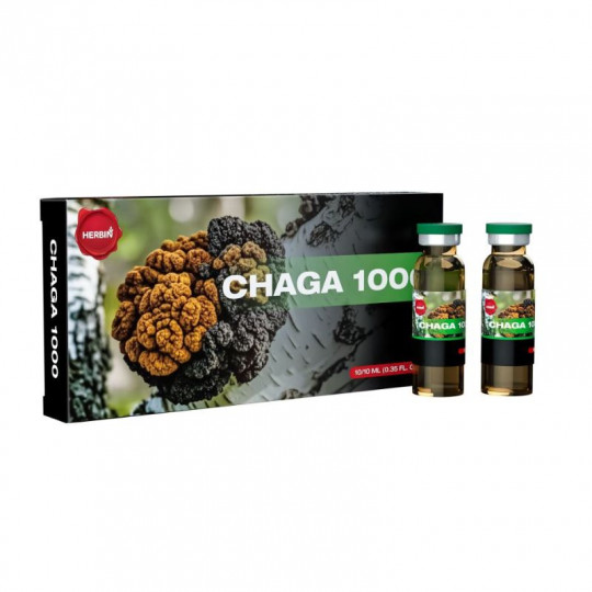 ČAGA 1000 (1000 mg čaga ekstrakto 1 buteliuke) 10 buteliukų x10 ml