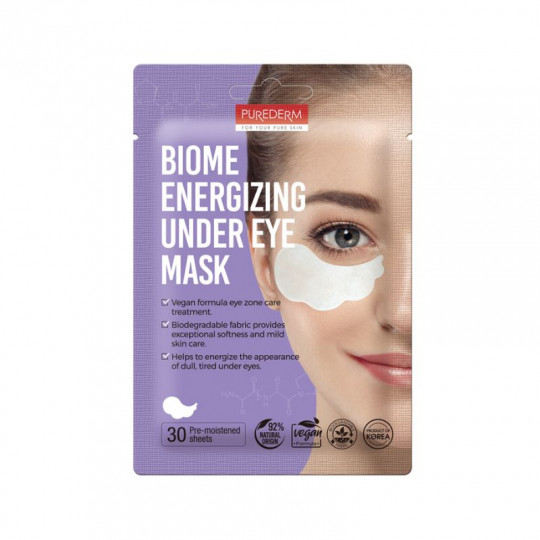 PUREDERM paakių padeliai Biome Energizing, 30 vnt