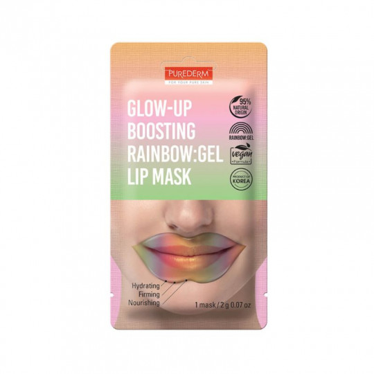 PUREDERM gelinė kaukė lūpoms skaistinamoji Rainbow, 2 g