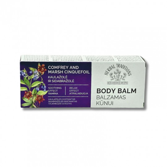 HERBAL TRADITIONS balzamas kūnui Kaulažolė ir sidabražolė, 75 ml