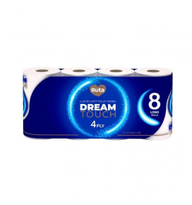 RUTA tualetinis popierius Dream touch 8 rit./4 sl/160 lap