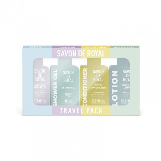 SAVON DE ROYAL Miracle vonios rinkinys kelioninis (losjonas, dušo želė, šampūnas, kondicionierius)
