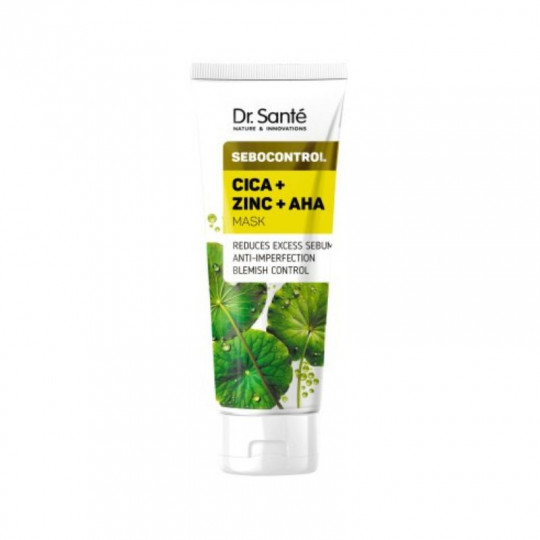 DR SANTE Sebocontrol kaukė veidui Cica, cinkas ir AHA rūgštys, 75 ml