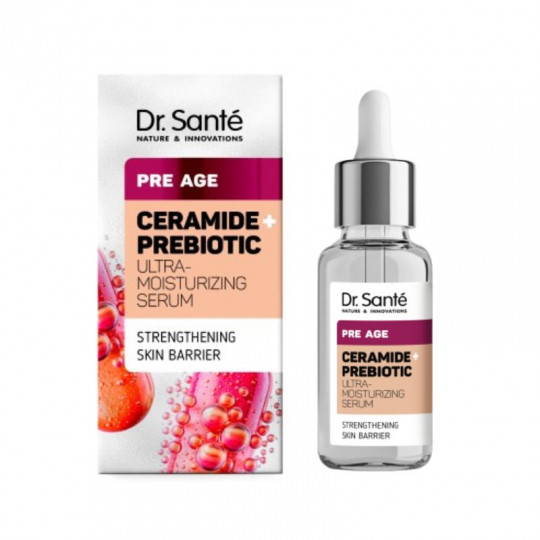DR SANTE Pre Age serumas veidui Keramidai ir prebiotikai, 30 ml