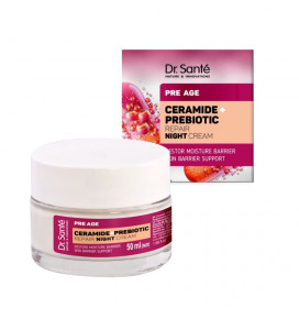 DR SANTE Pre Age kremas veidui naktinis Keramidai ir prebiotikai, 50 ml