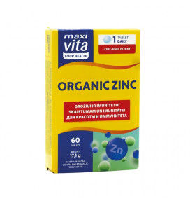 Organinis Cinkas 60 tablečių MaxiVita (1 dienoje)