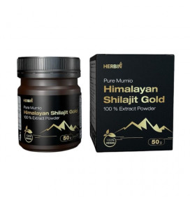 Himalajų Mumio SHILAJID GOLD 100% EXTRACT POWDER (MILTELIAI) su matavimo šaukšteliu 50g