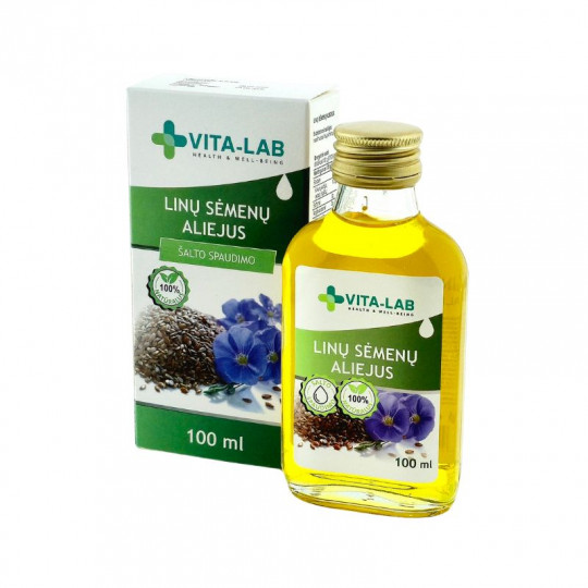 VITA LAB 100% natural cold-pressed linseed oil, 100 ml