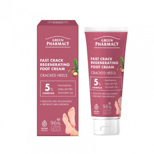 GREEN PHARMACY kremas pėdoms atstatomasis, greito poveikio, 75 ml