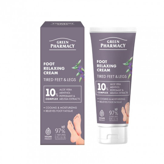 GREEN PHARMACY kremas pėdoms ir kojoms atpalaiduojantis, 75 ml